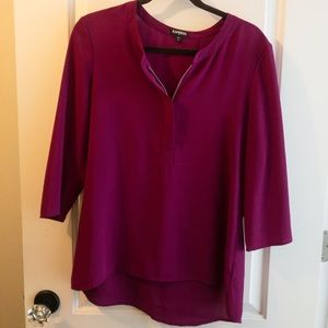 Burgundy/Purple Express Chiffon Top